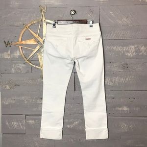 Hudson white Ginny cropped jeans